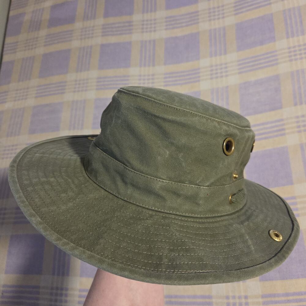 Tilley T3 Cotton Duck Hat Size 7 3/8 Classic Pocket Water Repellent Canada Vtg